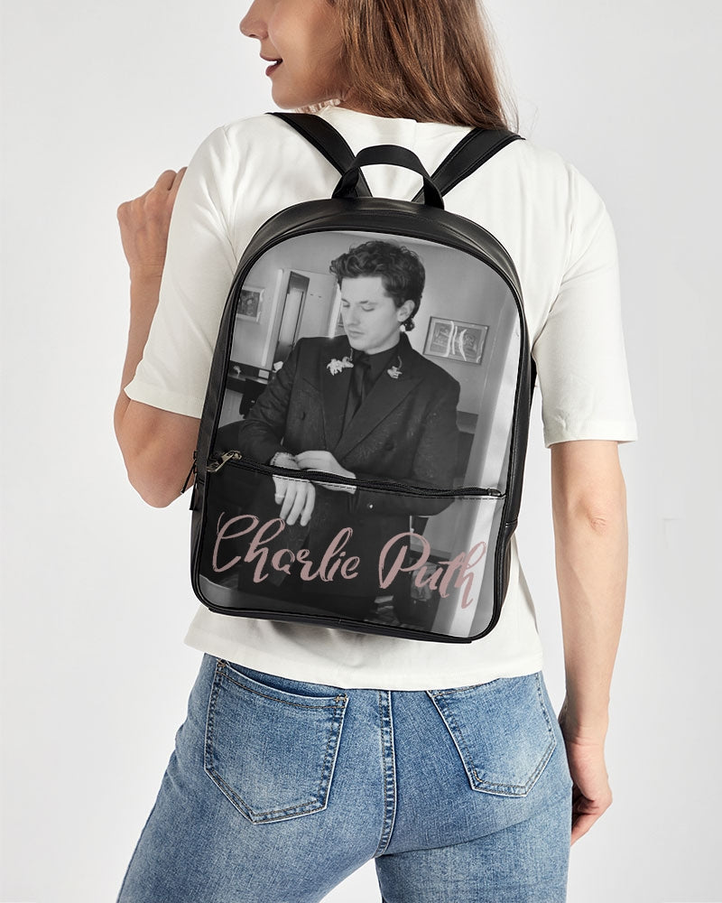 Charlie puth Classic Faux Leather Backpack
