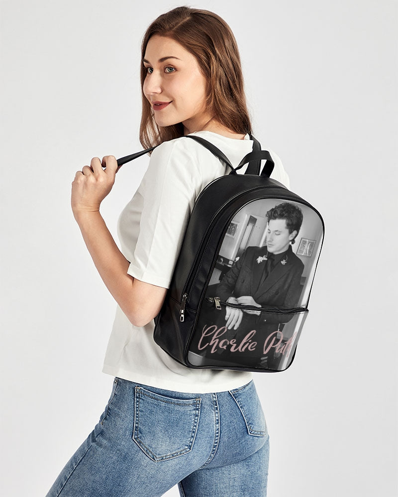 Charlie puth Classic Faux Leather Backpack