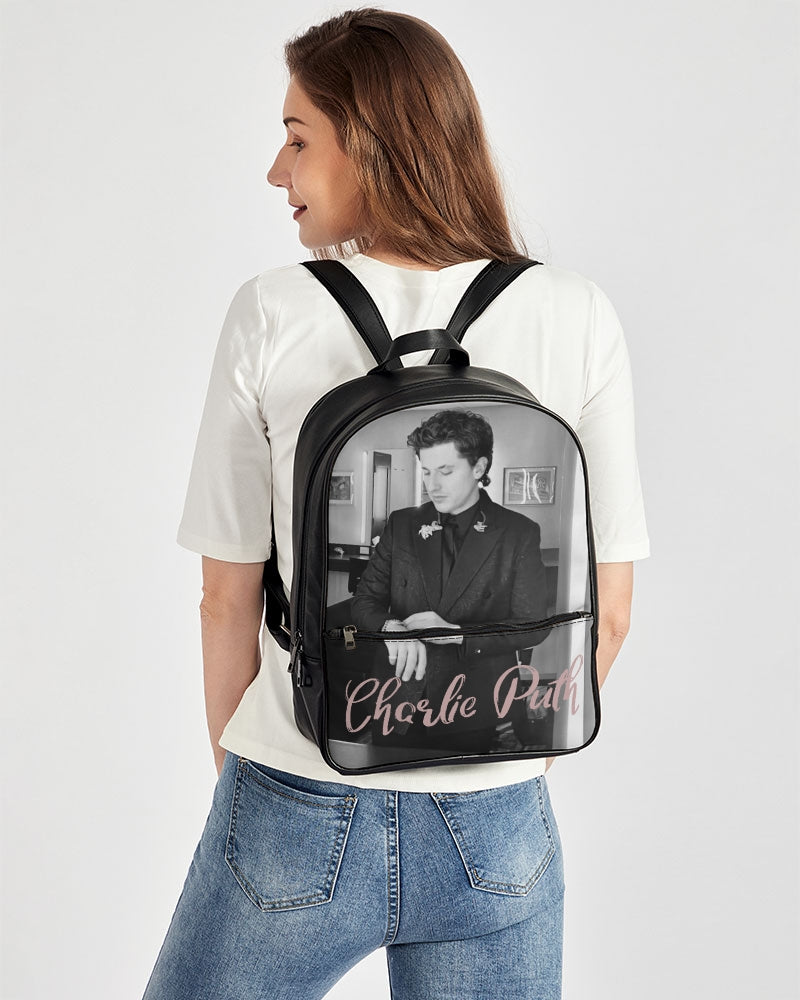 Charlie puth Classic Faux Leather Backpack