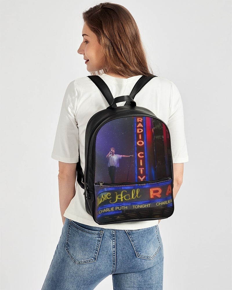Radio City Charlie puth Classic Faux Leather Backpack