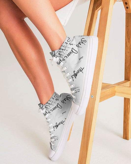 Love on the brain 2 Women's Hightop Canvas Shoe