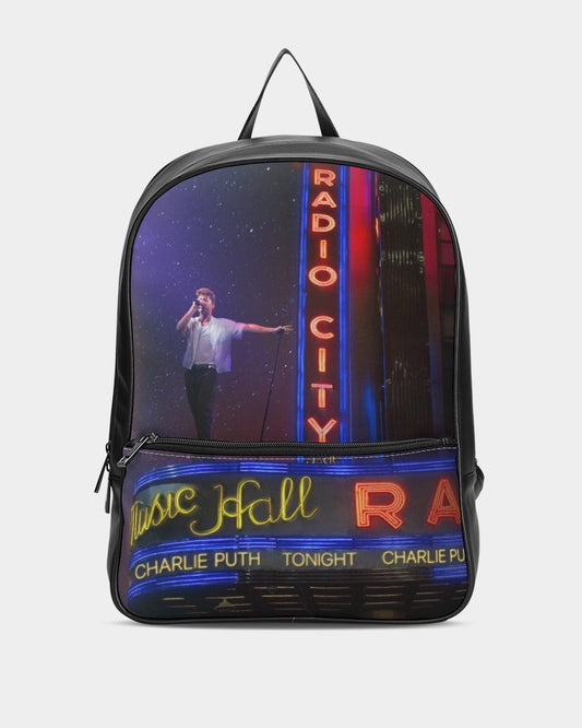 Radio City Charlie puth Classic Faux Leather Backpack