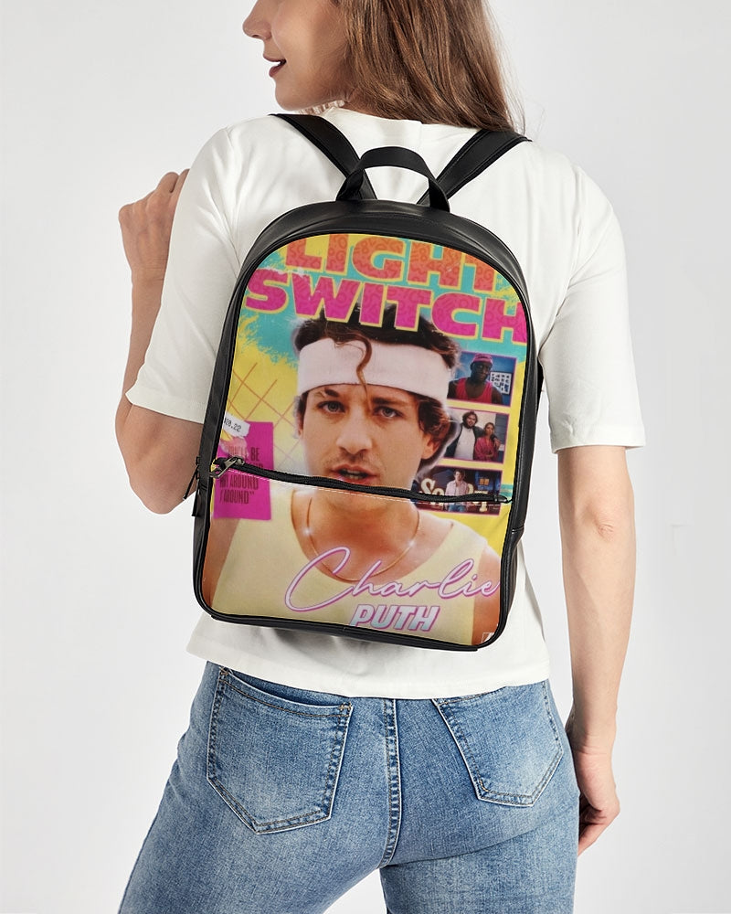 Light switch fan art Classic Faux Leather Backpack