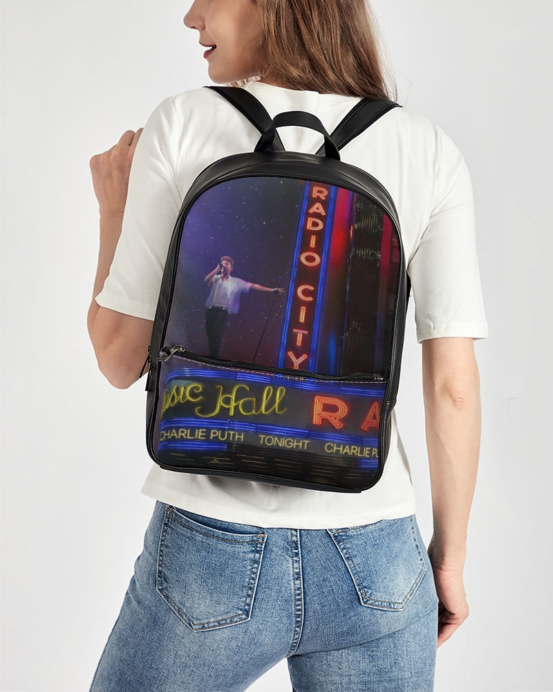 Radio City Charlie puth Classic Faux Leather Backpack
