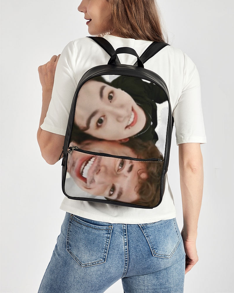 Left and right inspired by Charlie puth Classic Faux Leather Backpack