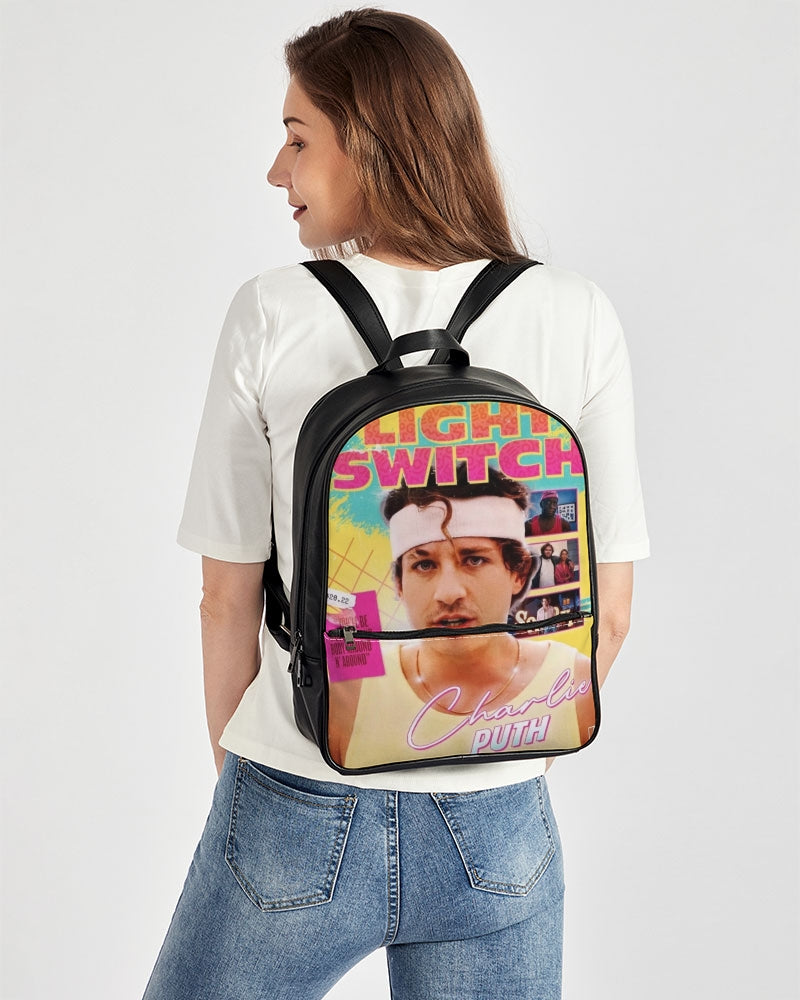 Light switch fan art Classic Faux Leather Backpack