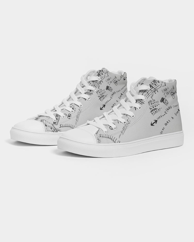 Love on the brain   Women's Hightop Canvas Shoe