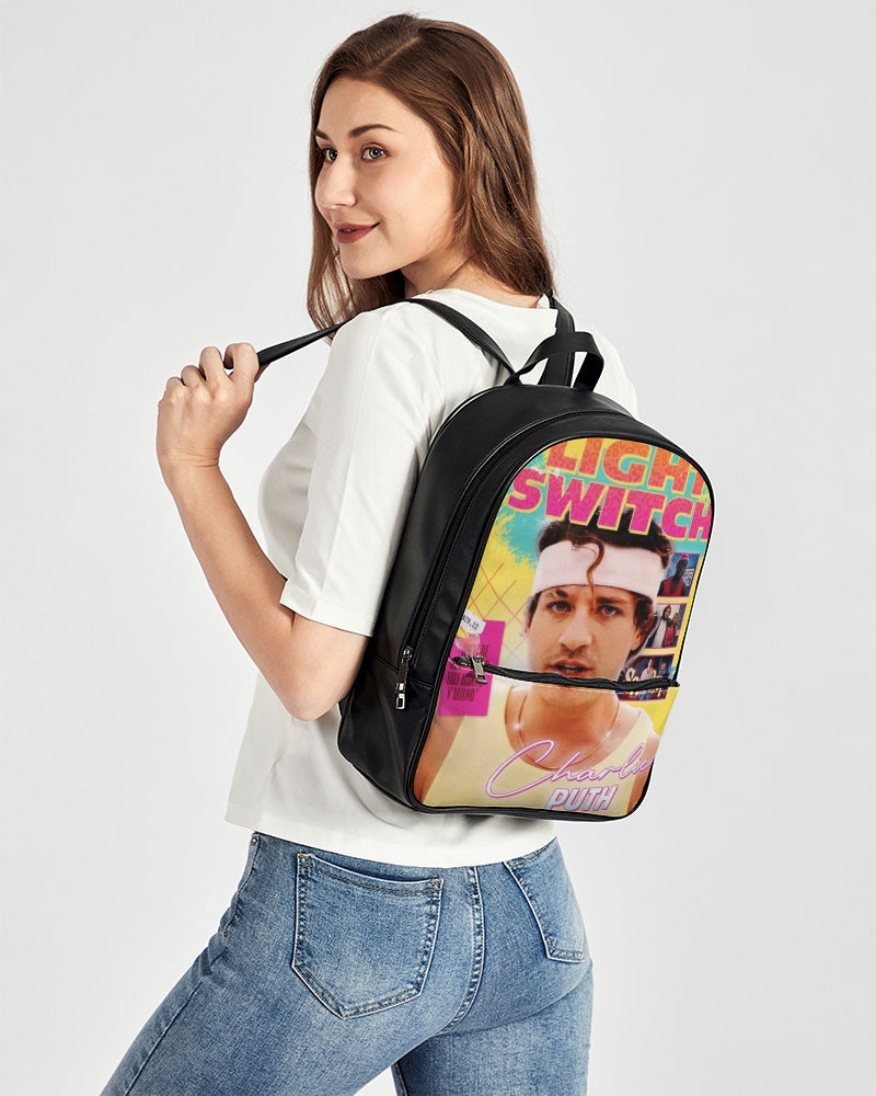 Light switch fan art Classic Faux Leather Backpack