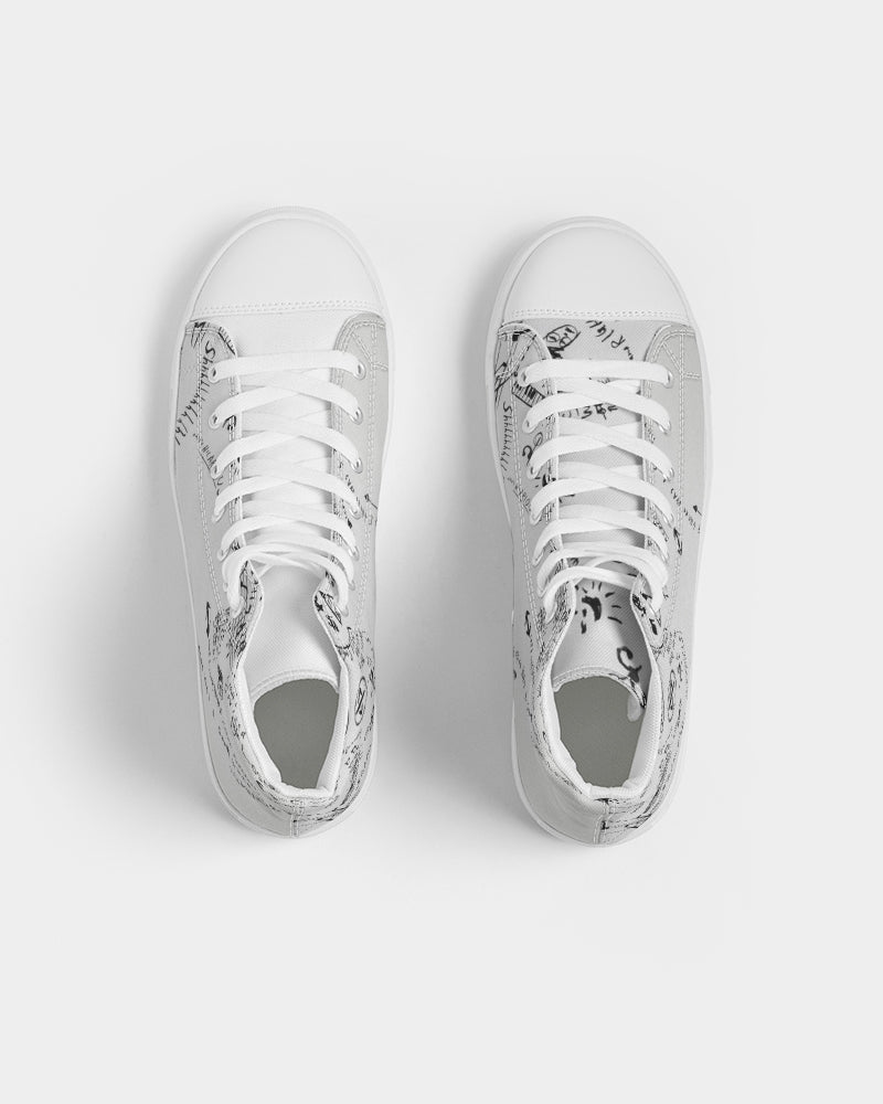 Love on the brain   Women's Hightop Canvas Shoe